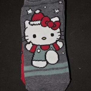 Hello Kitty Gray and Red Socks